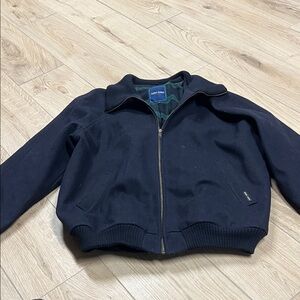 Saint James Dark Blue Jacket with Zip Closure